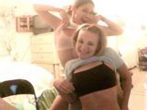 Two Teens Flashing Ass on Cam